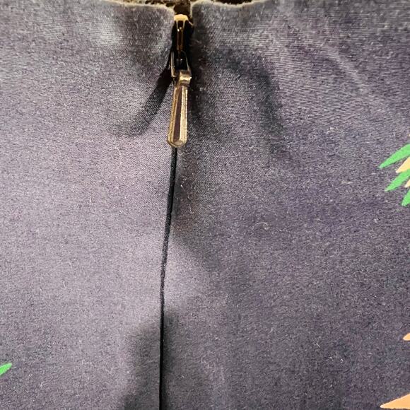 Boden Navy Floral Pencil Skirt - Picture 6 of 9